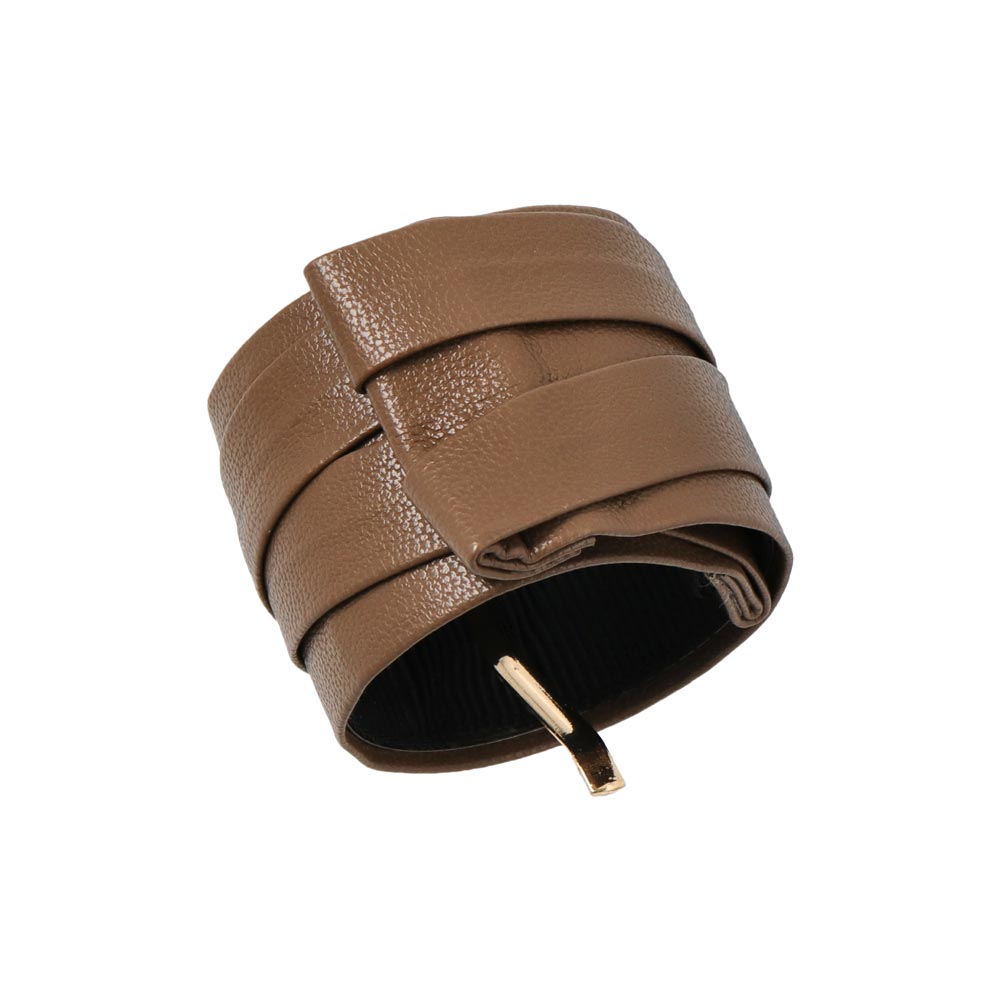 Faux Leather Roll Ponytail Cuff