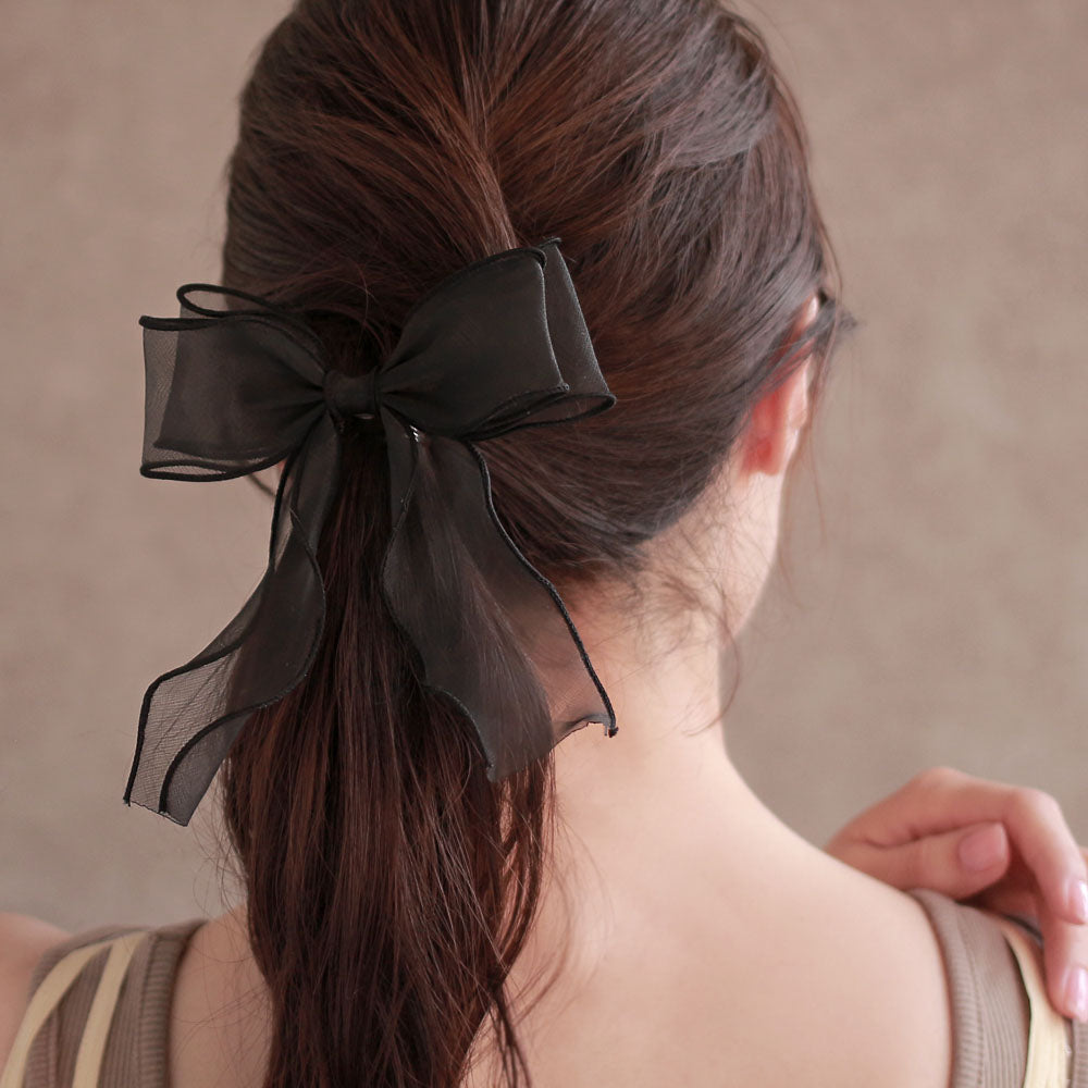 Sheer Bow Ponytail Cuff
