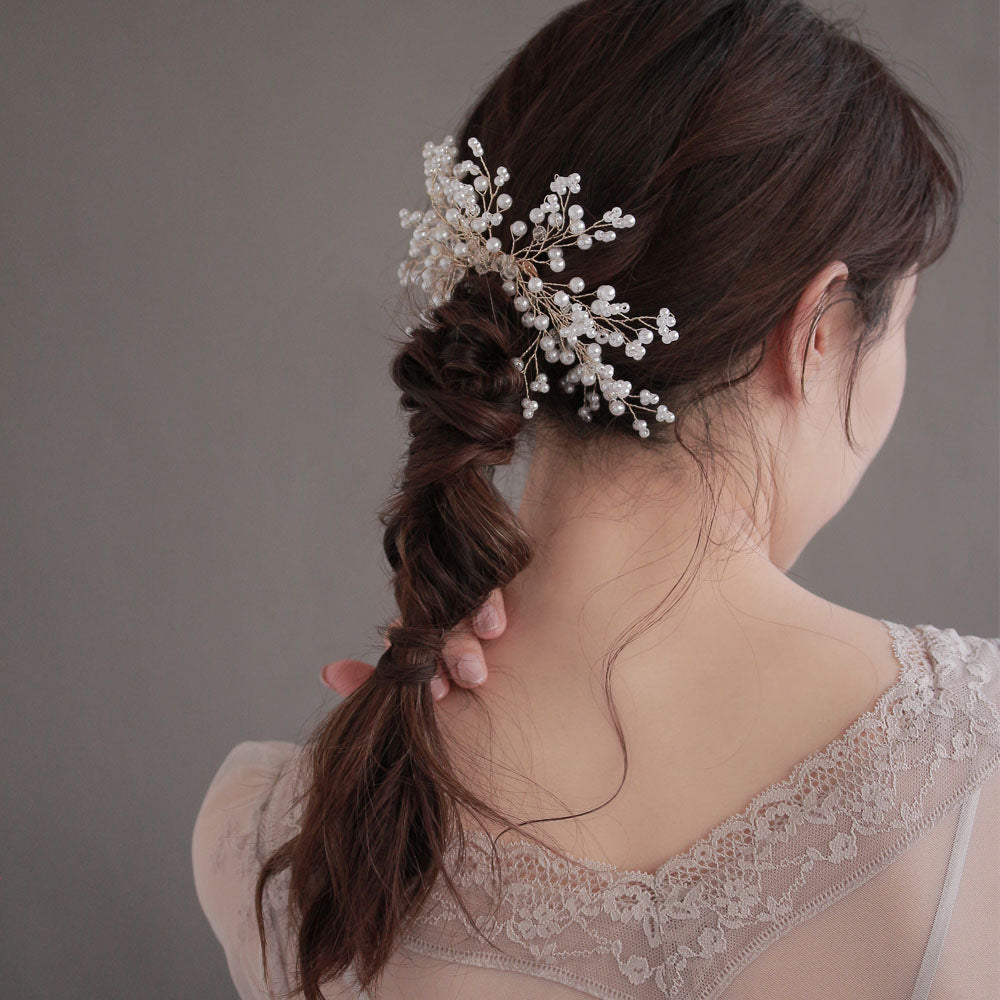 Pearly Spray Bridal Hair Comb