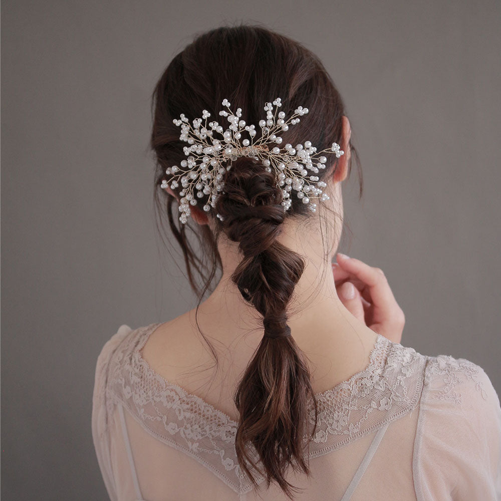 Pearly Spray Bridal Hair Comb