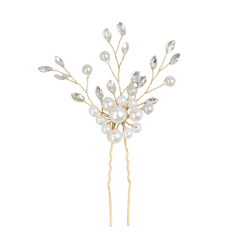 Pearl and Stone Spray Hairpin