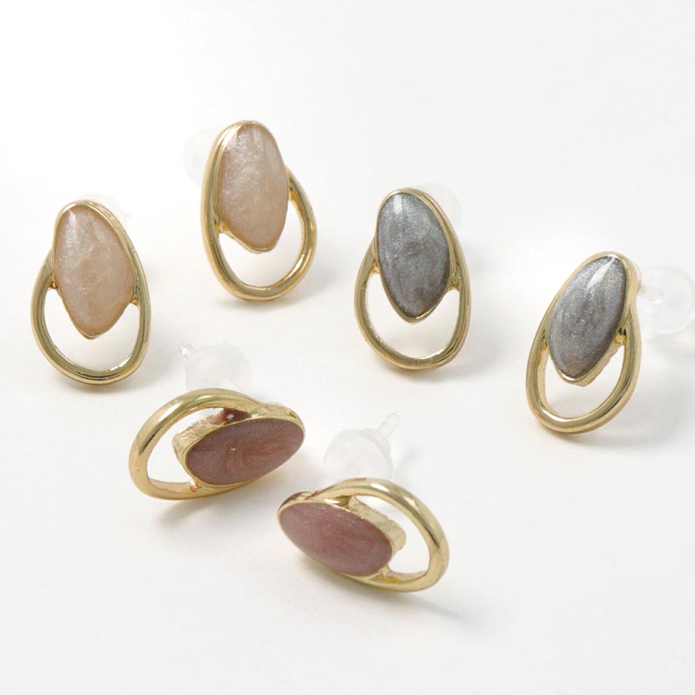 Marble Teardrop Plastic Earrings - osewaya