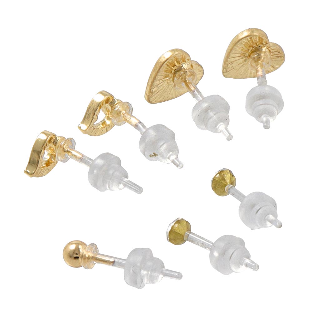 Heart Plastic Earring Set
