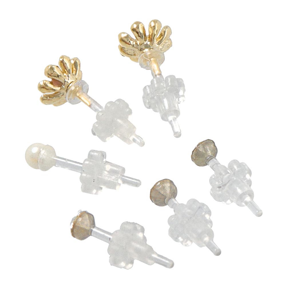 Small Flower Plastic Earring Set