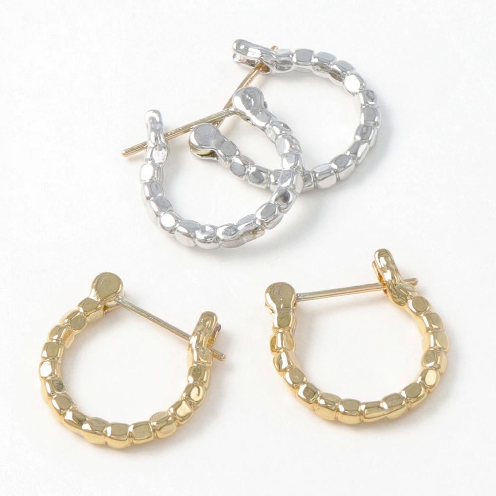 Chain Hoop 18K Gold Post Earrings - osewaya