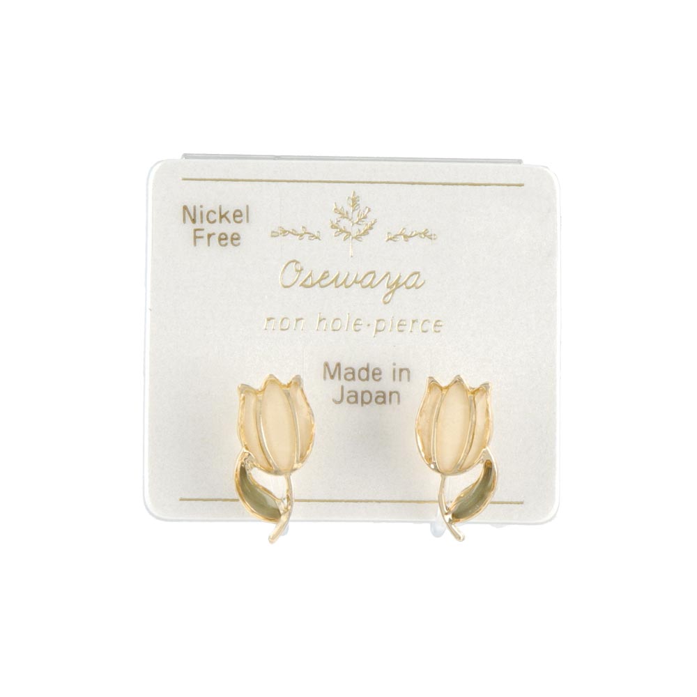 Tulip Invisible Clip On Earrings