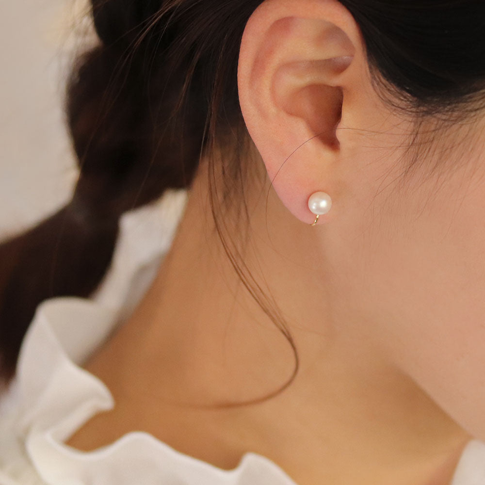 6mm Pearl Airy Fit Clip On Earrings