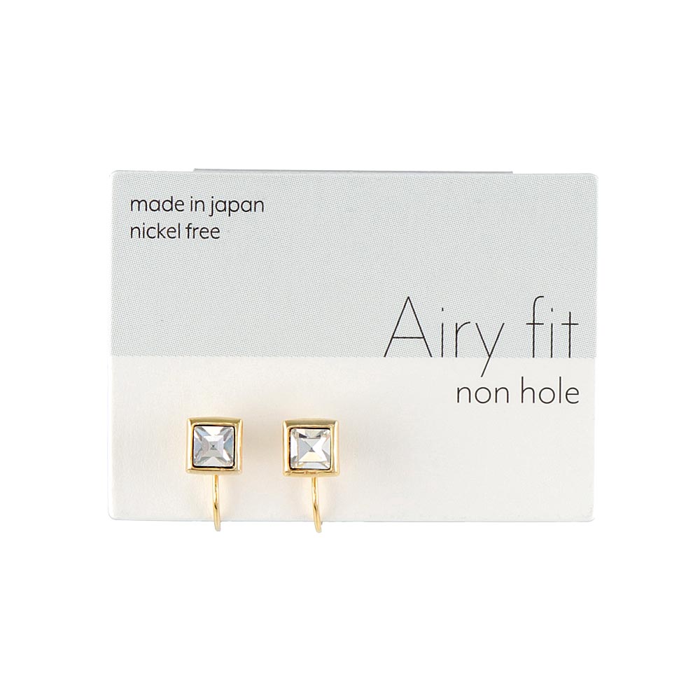 Square Airy Fit Clip On Earrings