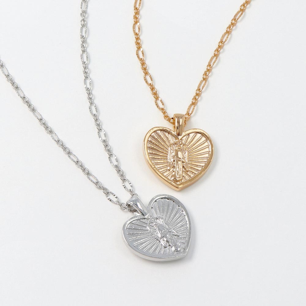 Miraculous Medal Heart Necklace - osewaya