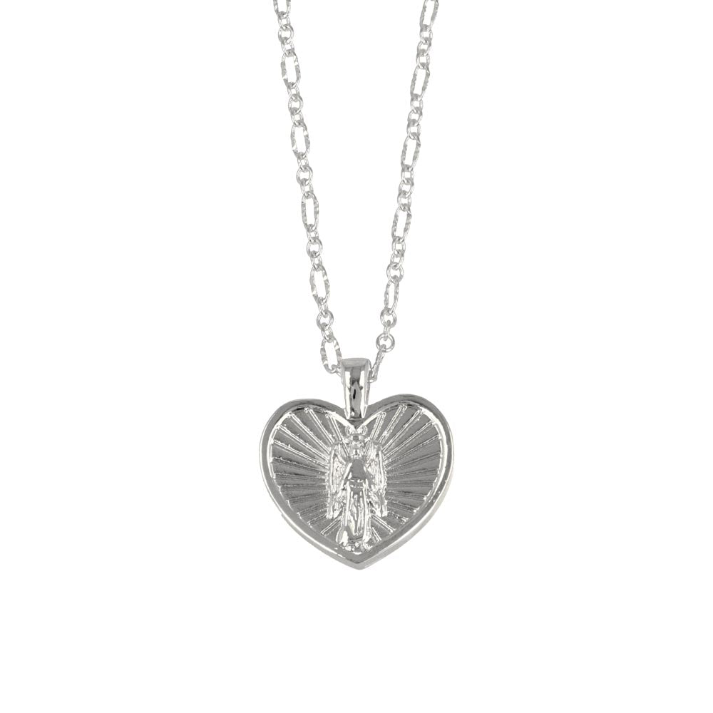 Miraculous Medal Heart Necklace