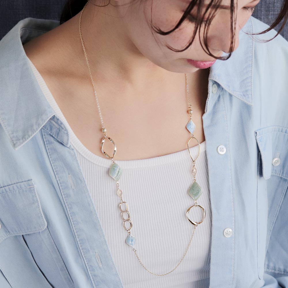 Irregular Chain Long Necklace