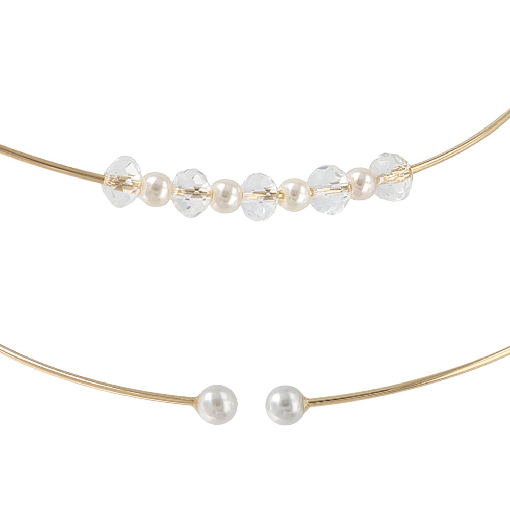 Pearl and Stone Open Choker