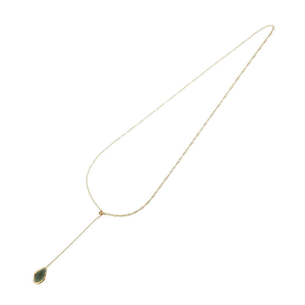 Translucent Drop Lariat Necklace