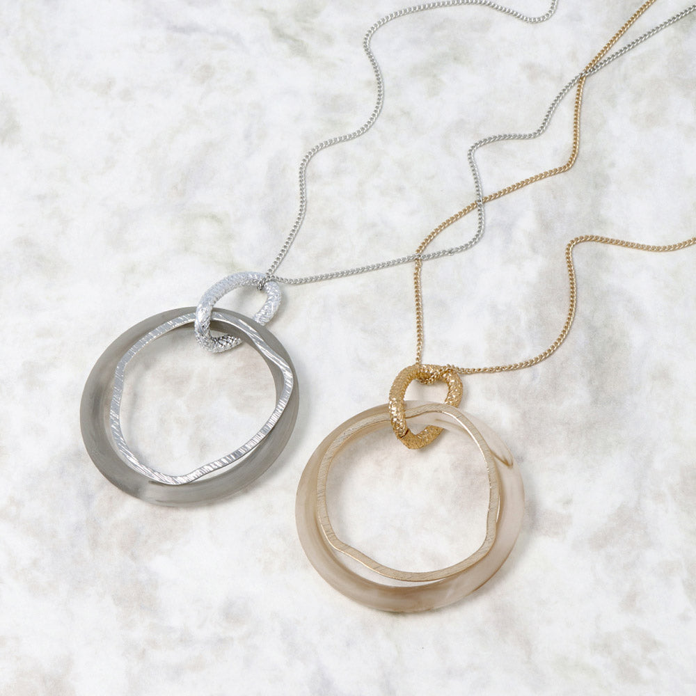 Circle Statement Long Necklace