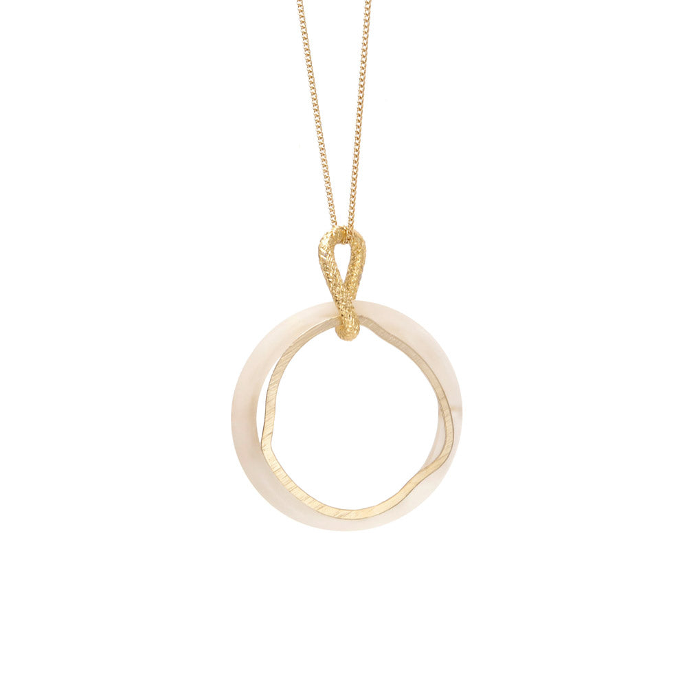 Circle Statement Long Necklace