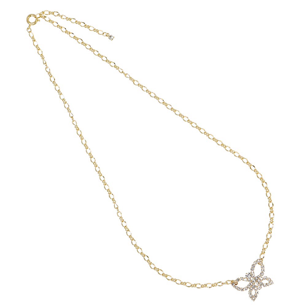 Jeweled Butterfly Chain Necklace