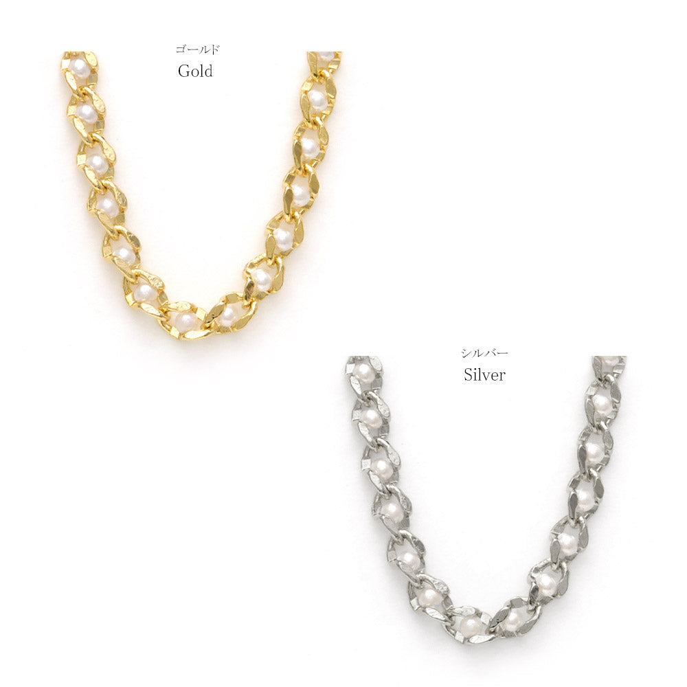 Pearl Chain Short Necklace