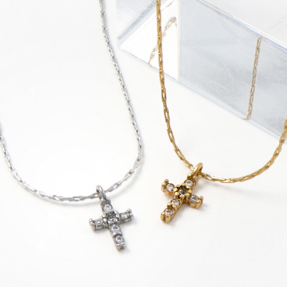 Small Cross SS Necklace - osewaya