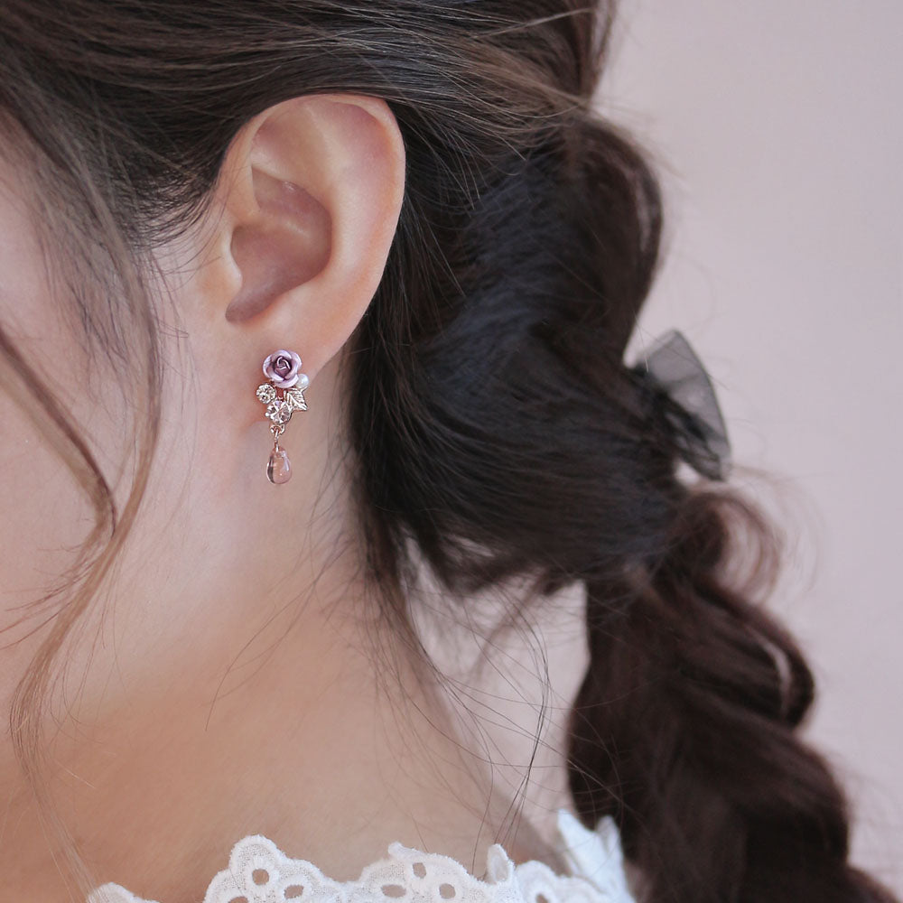 Rose Waterdrop Earrings