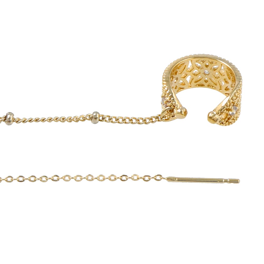 Chain Threader Openwork Cuff Earring