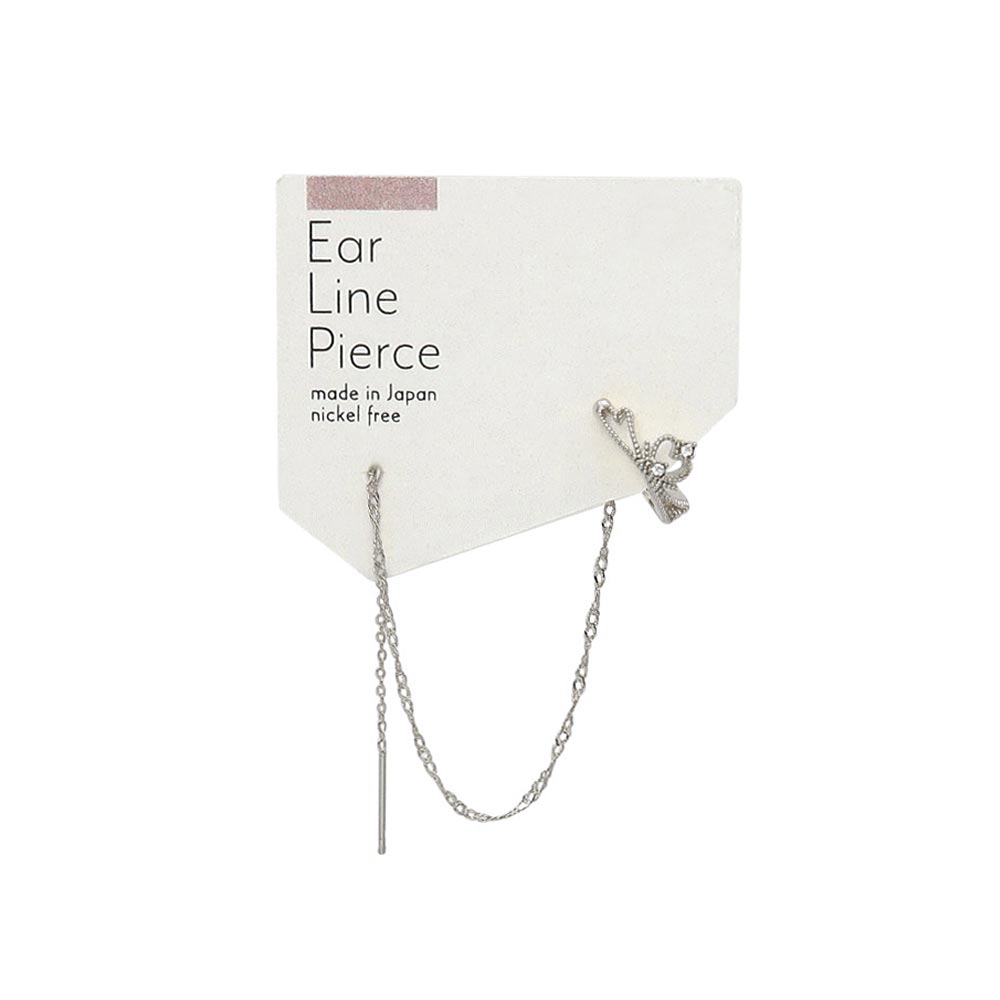 Chain Threader Heart Crown Cuff Earring