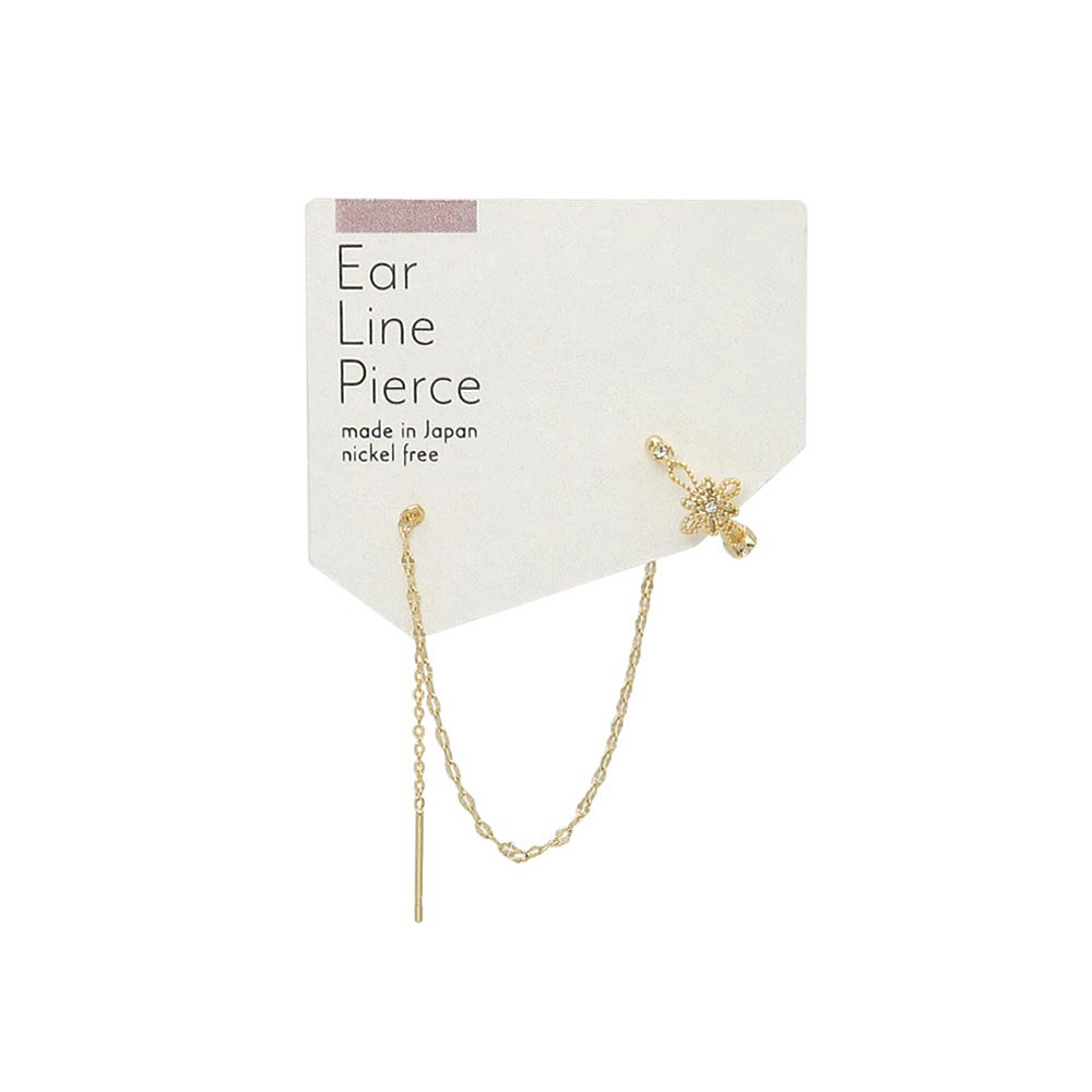 Chain Threader Flower Cuff Earring