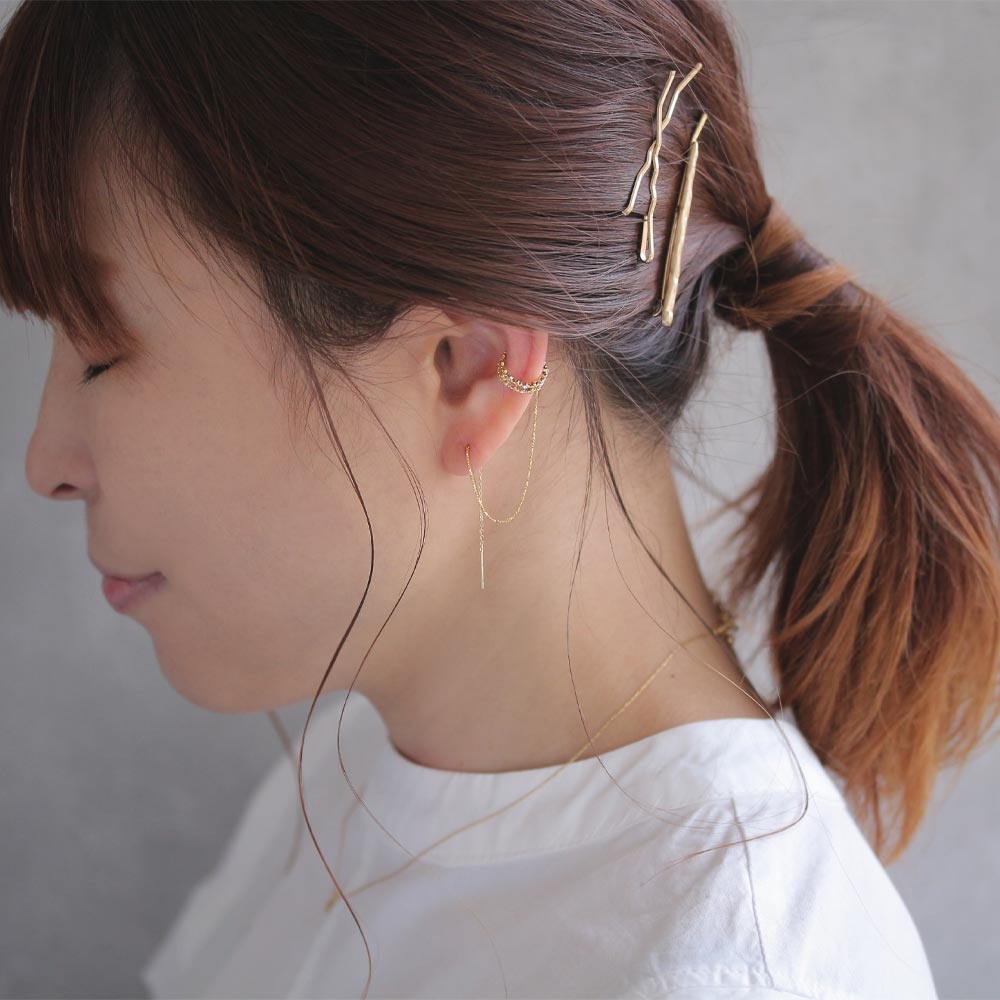 Minimalist Spikes Ear Cuffs & Wraps Threader Earring | Amorium Jewelry