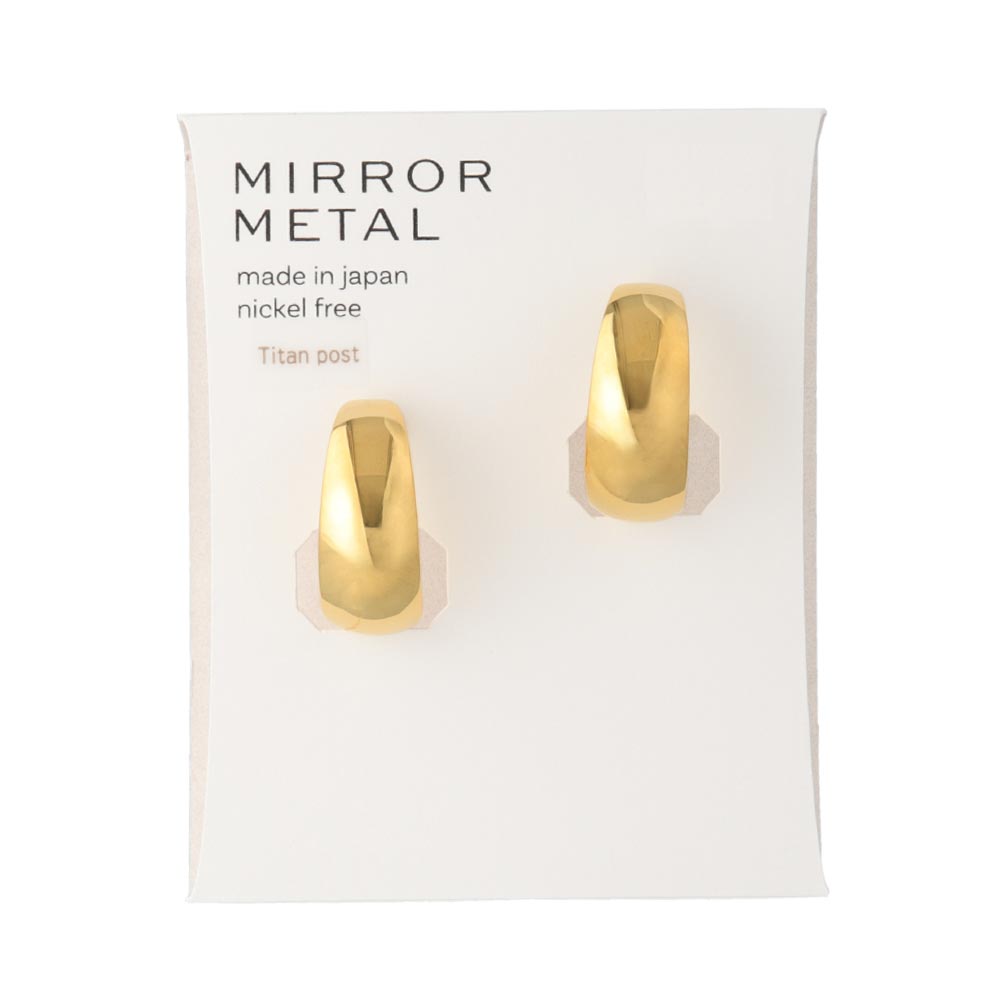 Mirror-Finish Round Hoop Earrings
