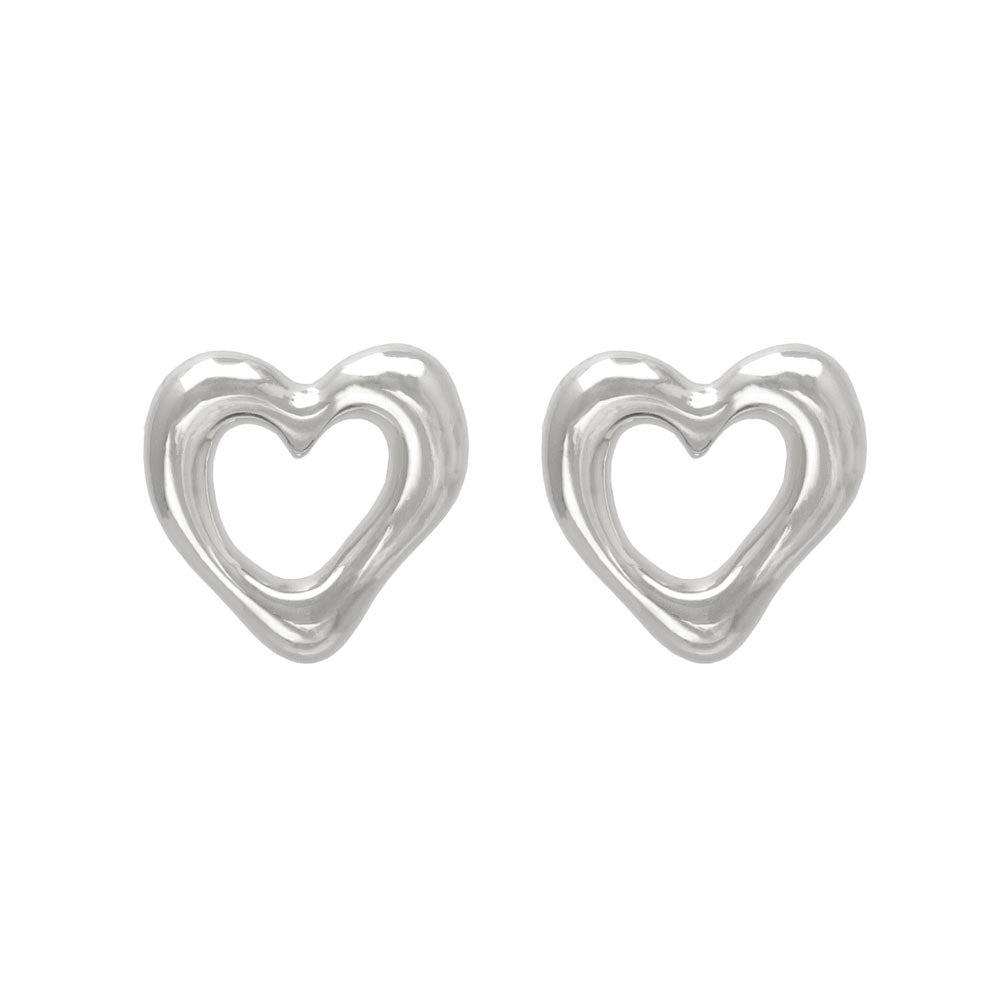 Open Heart Medium Studs