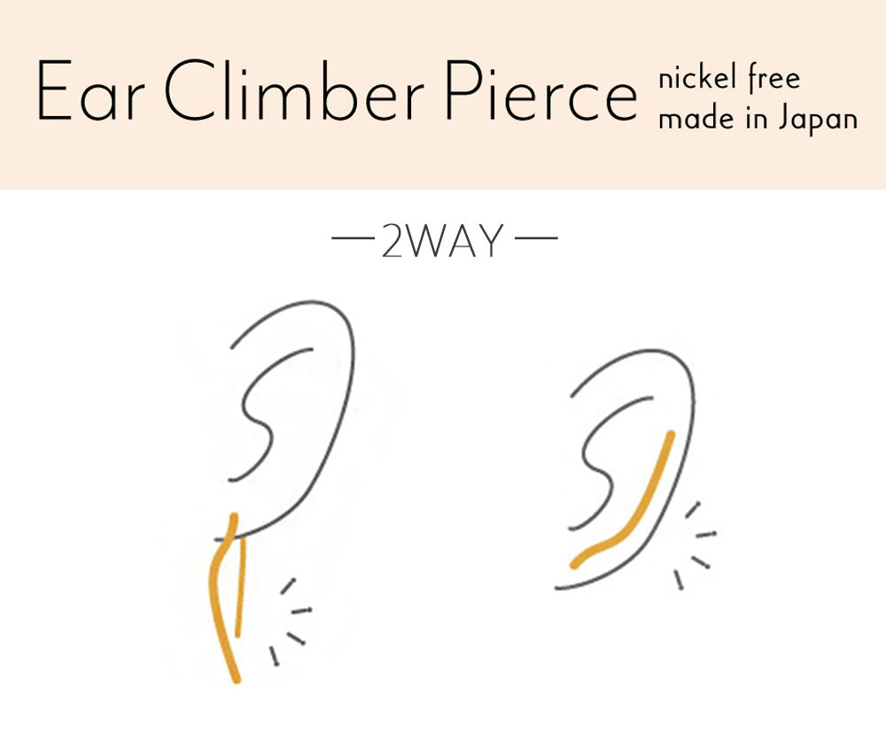 Stone Two Way Climber Earring