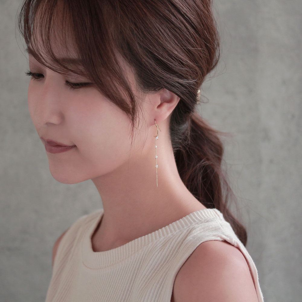Pearl Station Two Way Climber Earring