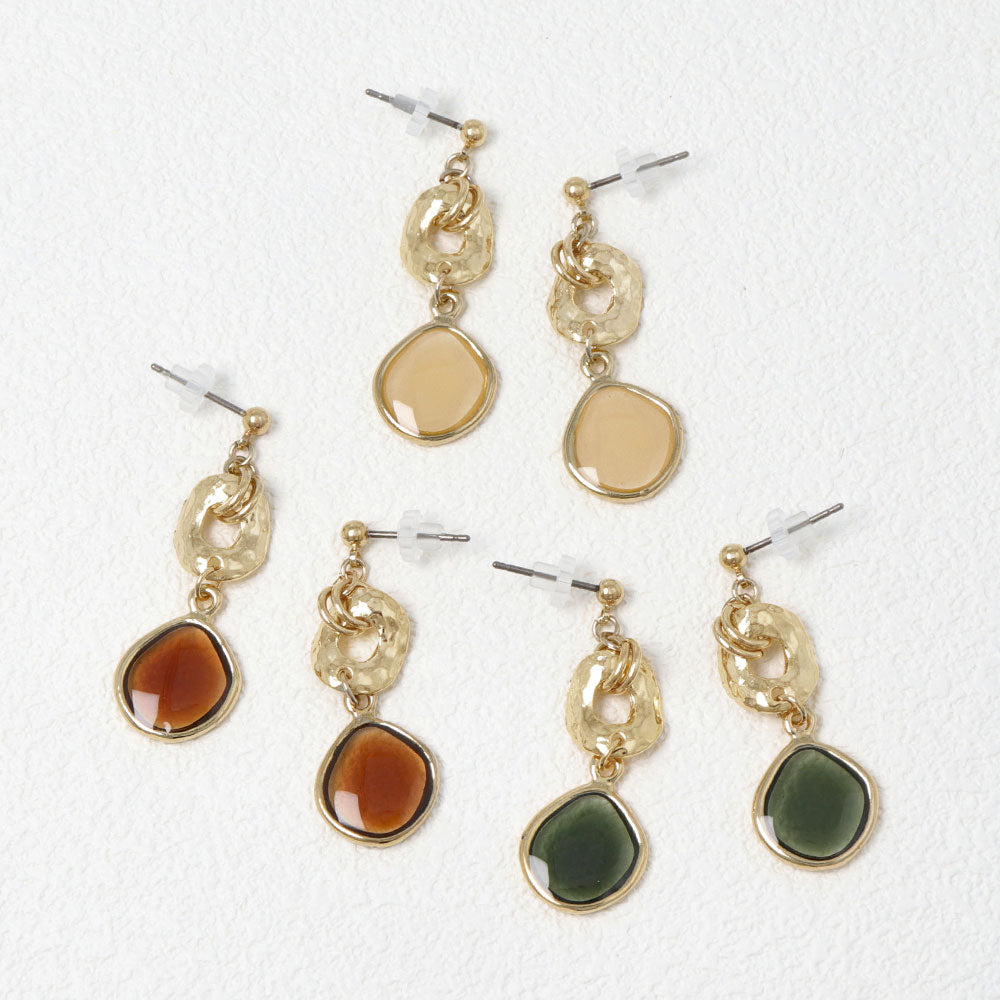 Accent Color Drop Earrings