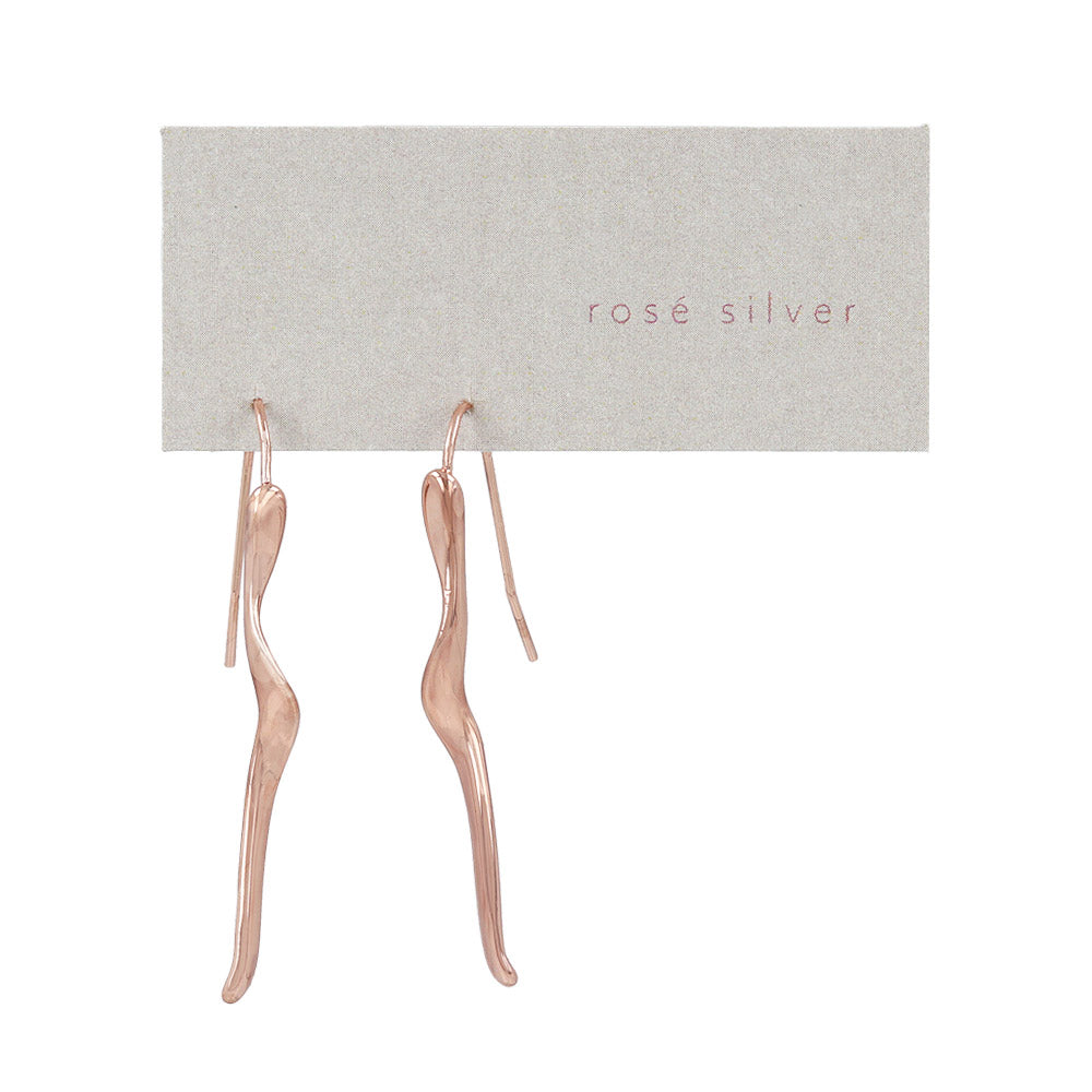 Rose Silver Stick Earrings