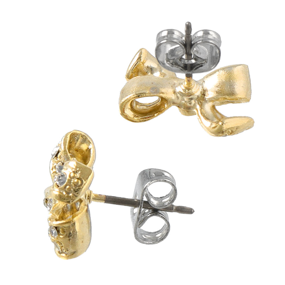 Jeweled Bow Studs