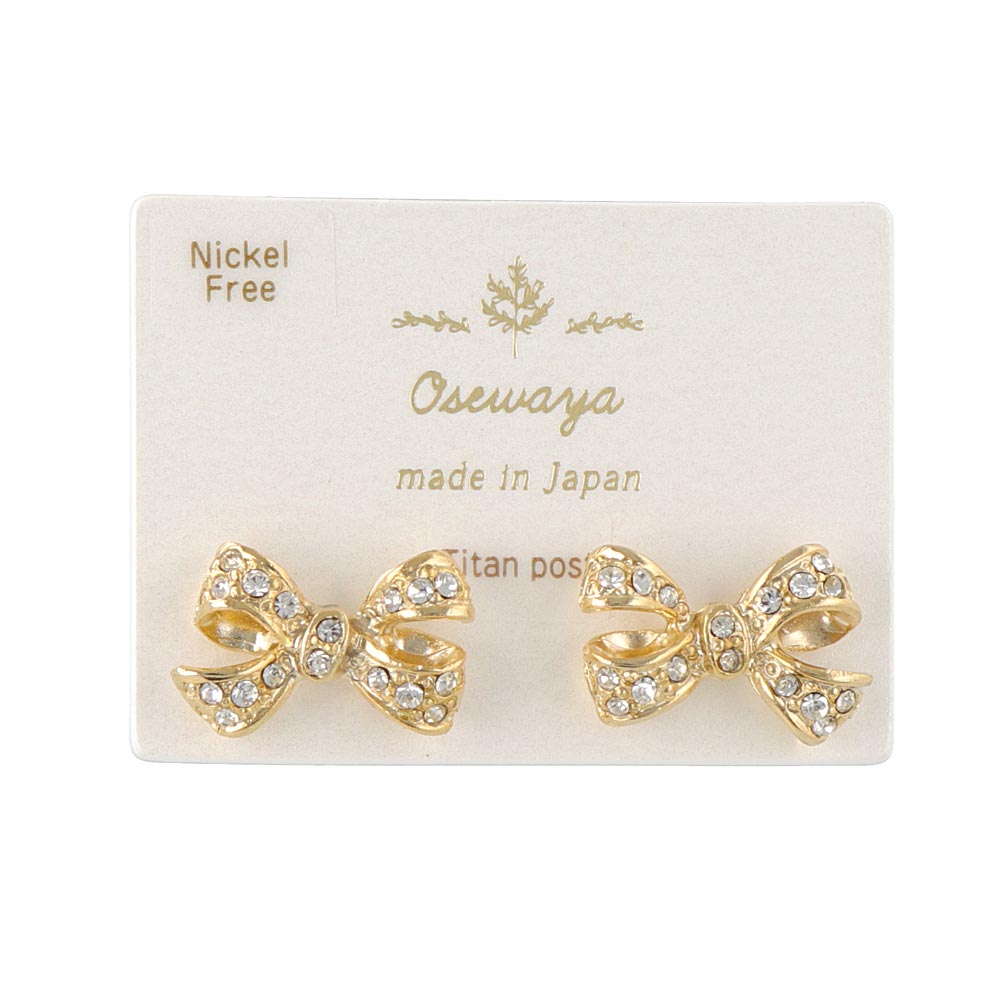 Jeweled Bow Studs