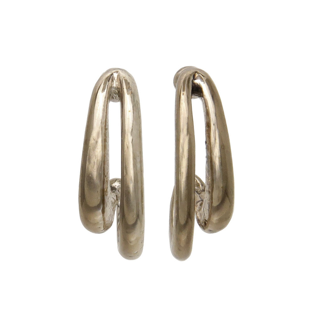 Latte Greige Double Curl Earrings