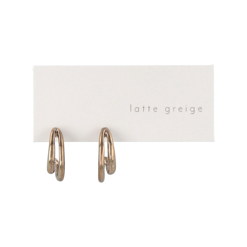 Latte Greige Double Curl Earrings