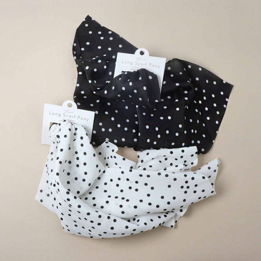 Dot Print Scarf Scrunchie