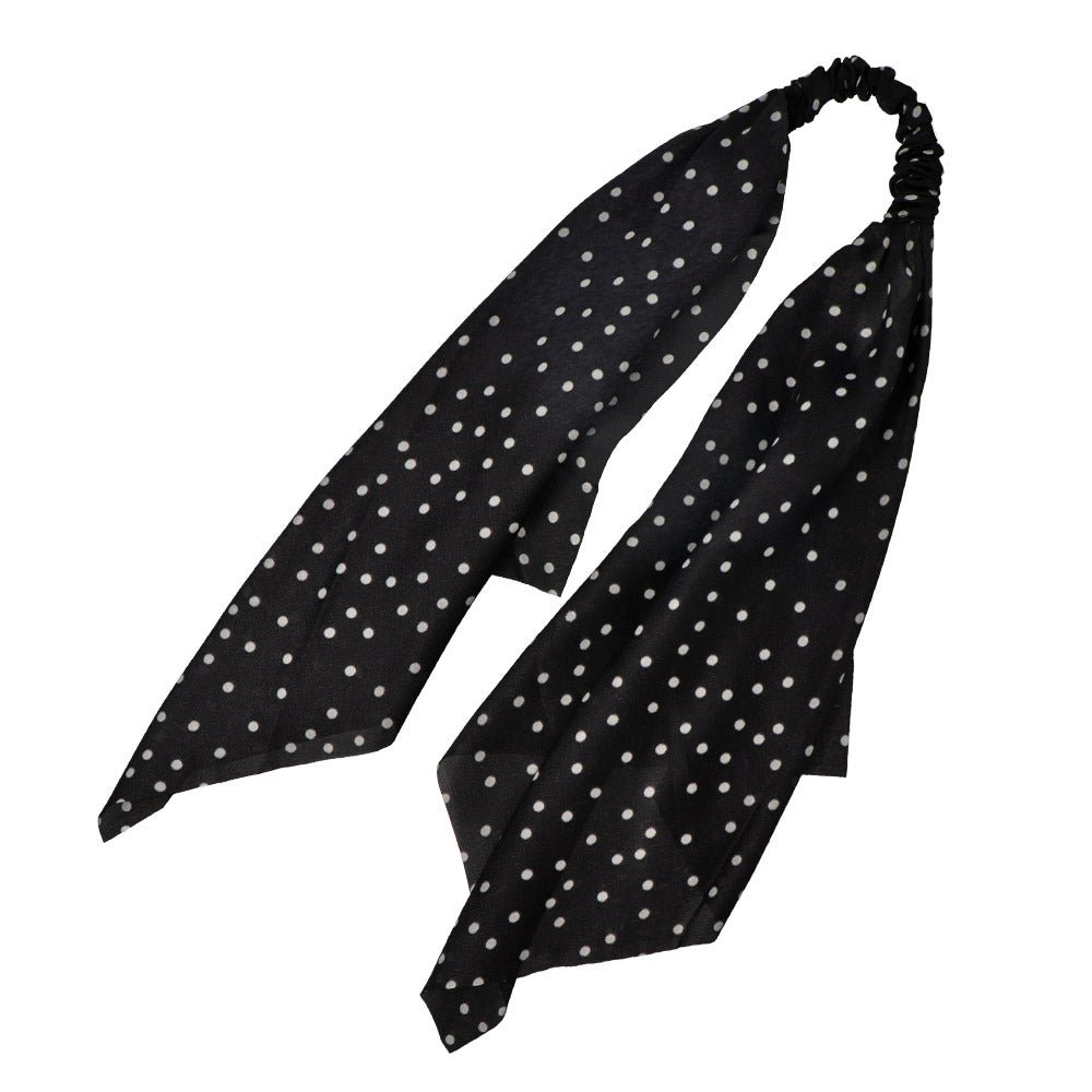 Dot Print Ribbon Scarf