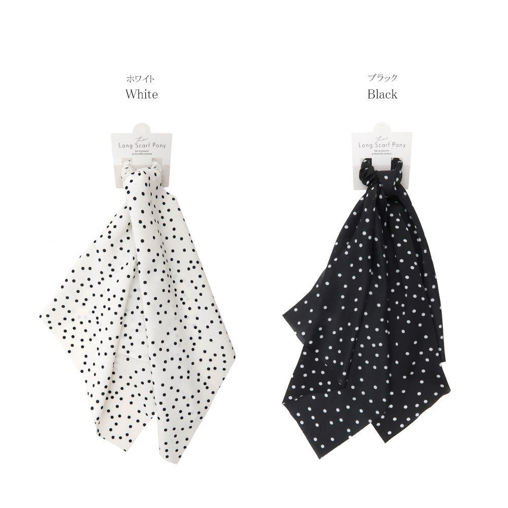 Dot Print Ribbon Scarf