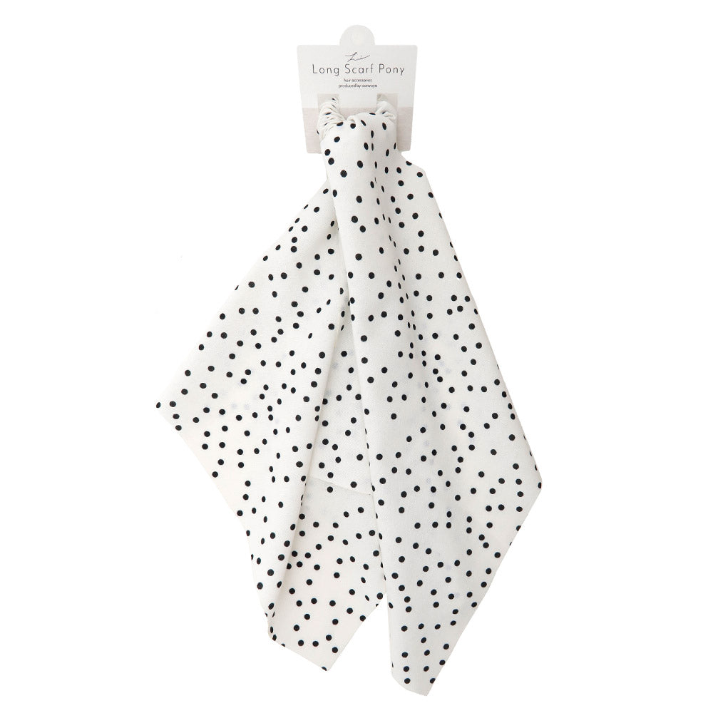 Dot Print Ribbon Scarf