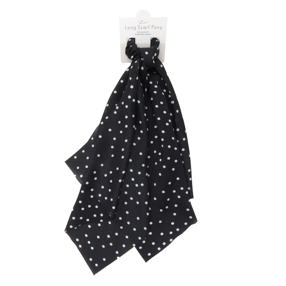 Dot Print Ribbon Scarf