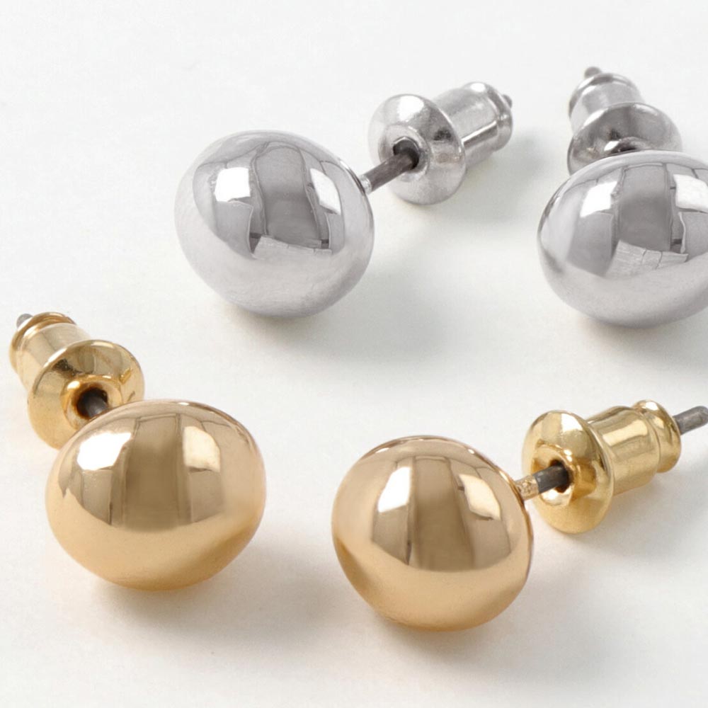 Polished Dome Titanium Earrings - osewaya