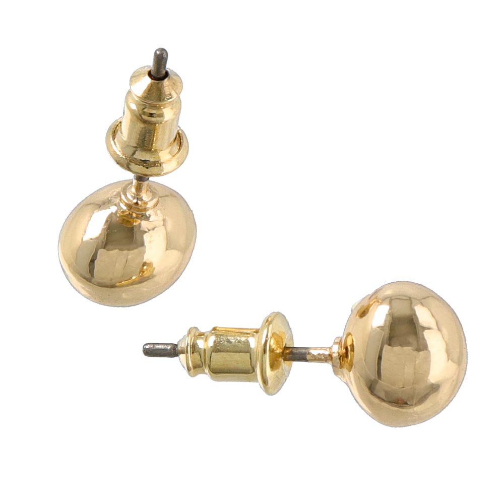 Polished Dome Titanium Earrings
