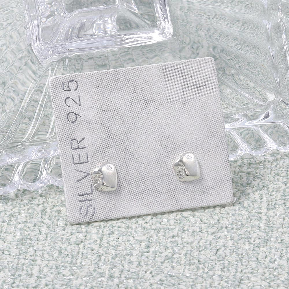 Textured Disc Sterling Silver Earrings - osewaya