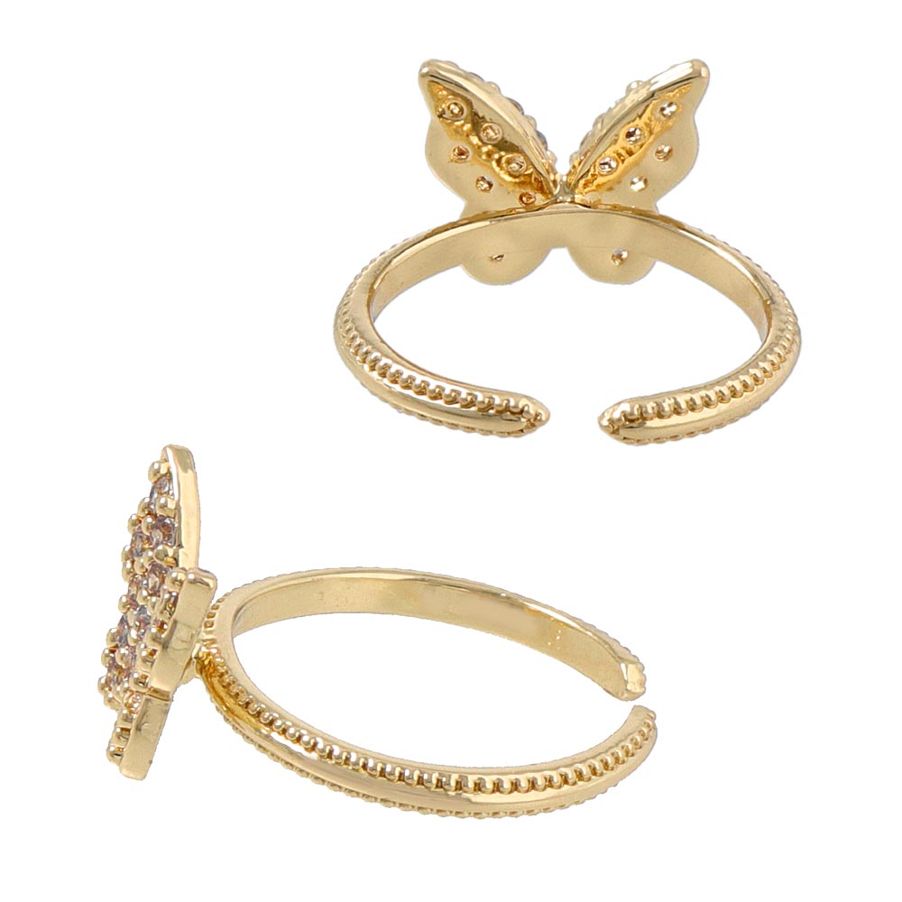 Pave Butterfly Open Ring