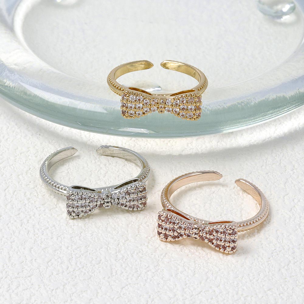 Pave Bow Open Ring
