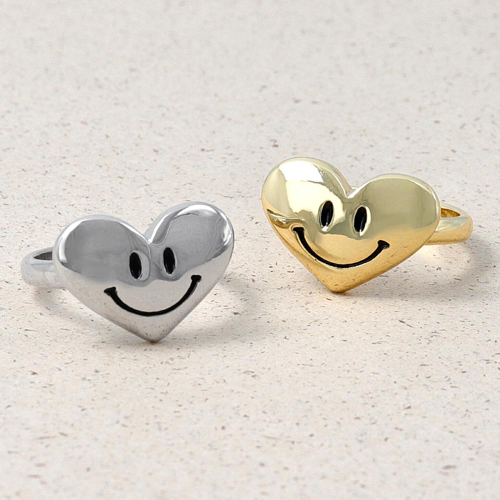 Smiley Heart Ring