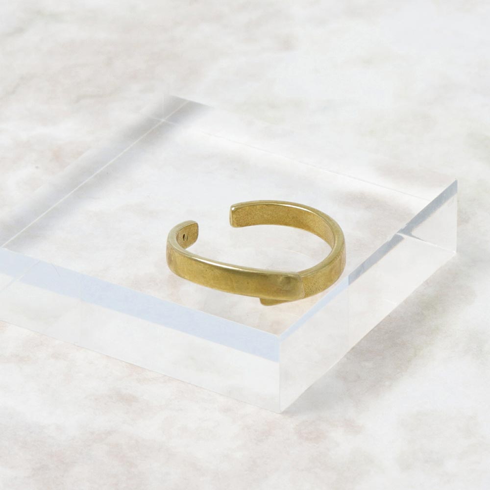 Folded Brass Open Ring