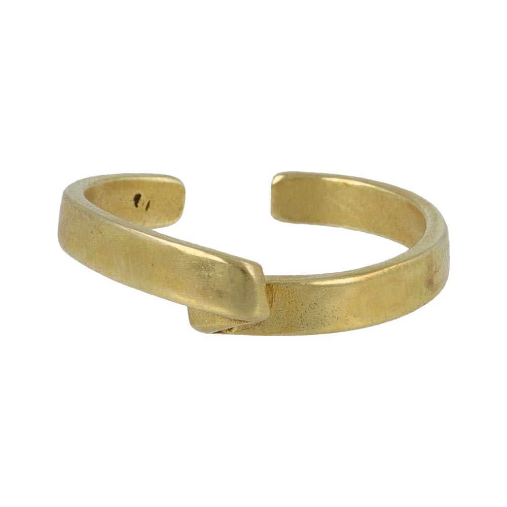 Folded Brass Open Ring